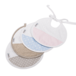 Babero bebé redondo con lazo pique