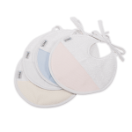 Babero bebé redondo con lazo pique liso