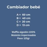 Cambiador bebe - medidas