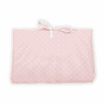 Cambiador paseo personalizado tela piqué rosa topos blancos