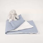 Manta ligera de piqué waffle y forro de coralina, ligera, calentita, fácil de plegar y limpiar. La coralina está fabricada con un innovador y renovado tejido polar, un moderno textil que le ofrece mejores propiedades térmicas. Se caracteriza por su tacto sedoso, textura muy suave, aspecto brillante, y mantener mejor el calor del bebé. Su tacto suave y agradable ofrece al bebé la opción de estar siempre junto a un peluche. Medidas aprox. : 70x100 cm Color: Azul oscuro Material y cuidados: Material: Piqué waffle 100% algodón y coralina 100% Polyester Lavar en agua fria maximo a 30°C Tejidos de algodón certificados según la norma OEKO-TEX® 100, clase de producto I