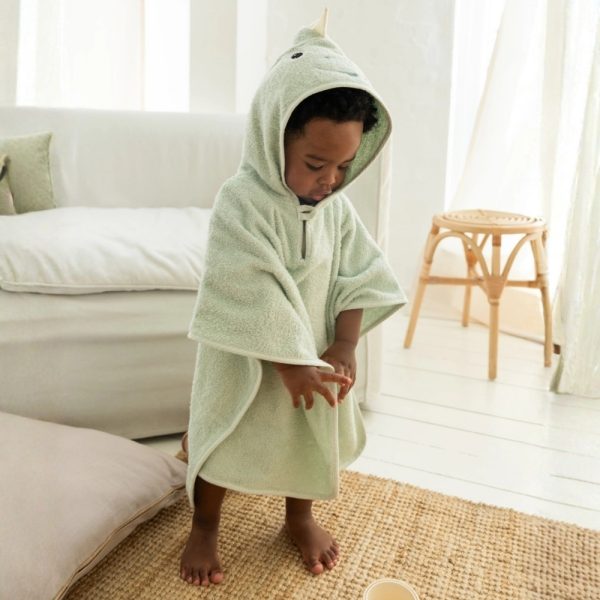 Poncho toalla bebé personalizado Dino