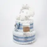 Tarta de pañales dos pisos BEAU BEBÉ - Imagen 5