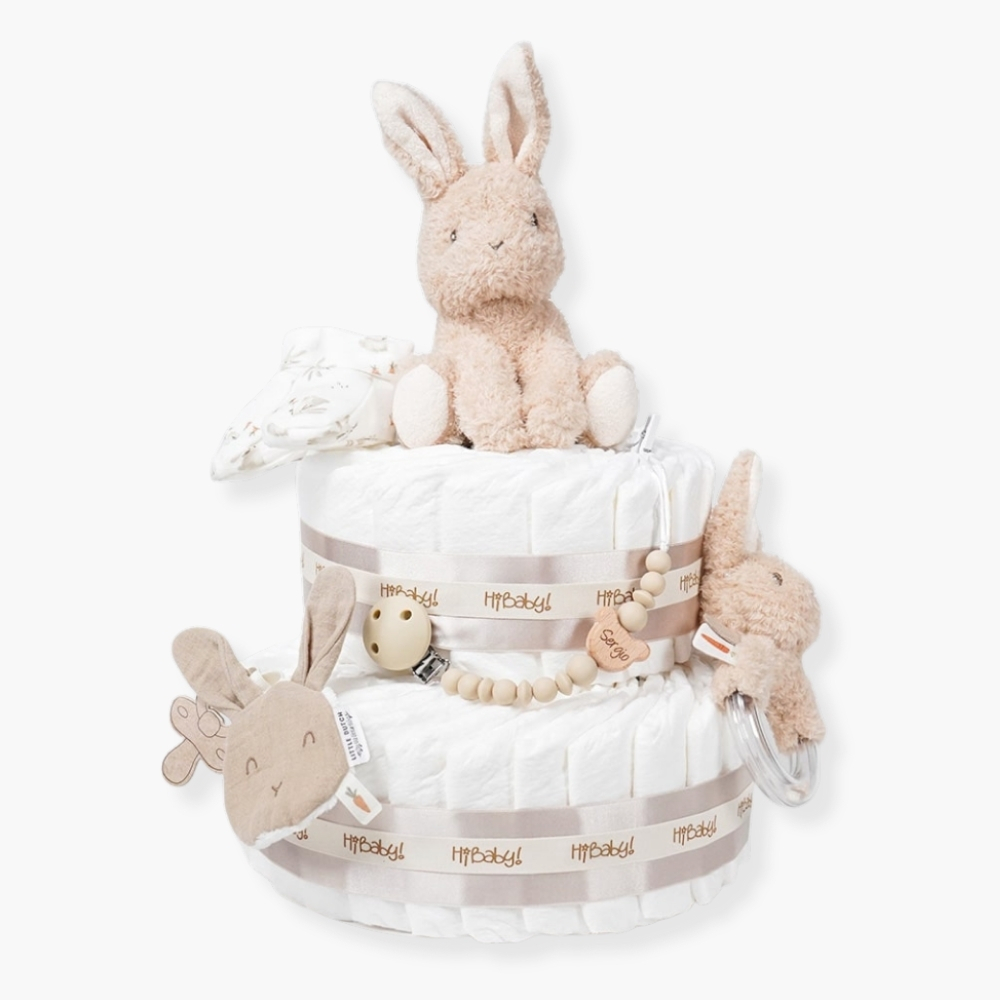 Tarta de pañales 2 pisos BABY BUNNY - 0