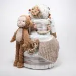Tarta de pañales 3 pisos BABY MONKEY - Imagen 3