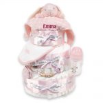 Tarta de pañales emma personalizada rosa Emma