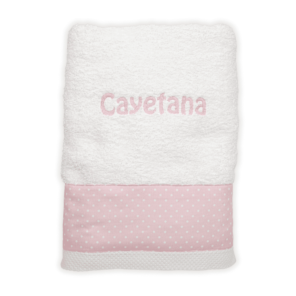 capa de baño toalla bebe personalizada con nombre bordado
